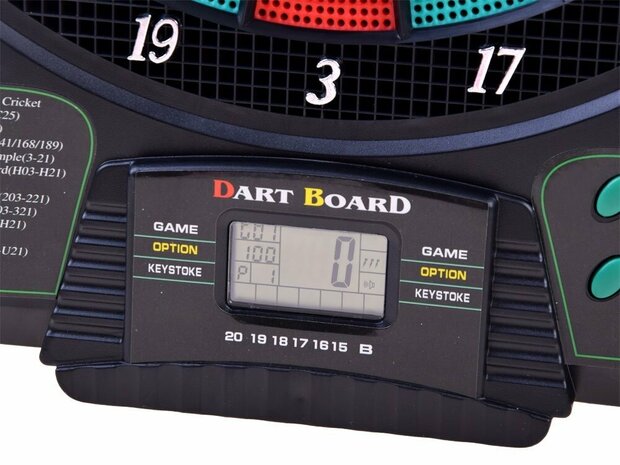 Electronic dartboard - incl. 6 arrows - 36.5 cm
