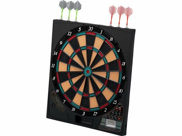 Elektronische Dartscheibe &ndash; inkl. 6 Pfeile &ndash; 21 Spiele &ndash; 45 cm