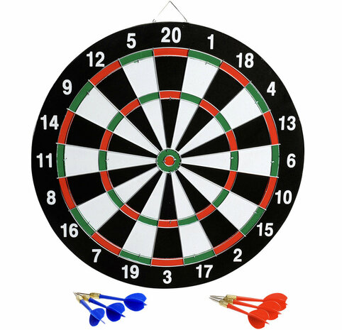 DARTBOARD - INCL. 6 DARTS - &Oslash; 36.5 Cm D