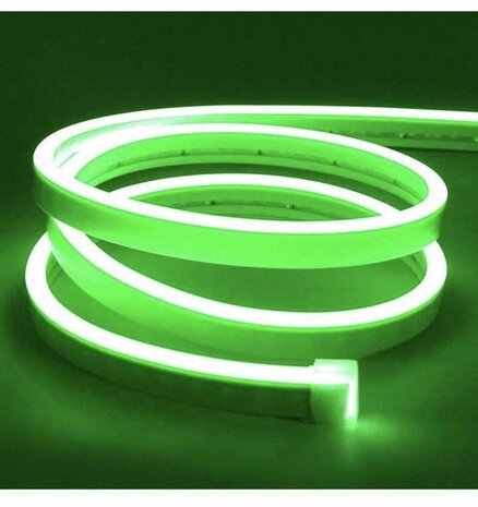 LED-neonlicht - 5m 12V laagspanning 12 mm (Kleur: neutraal Groen )