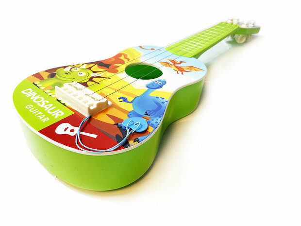 Dinosaurus gitaar - met 4 snaren - Speelgoed Guitar G - 54CM 