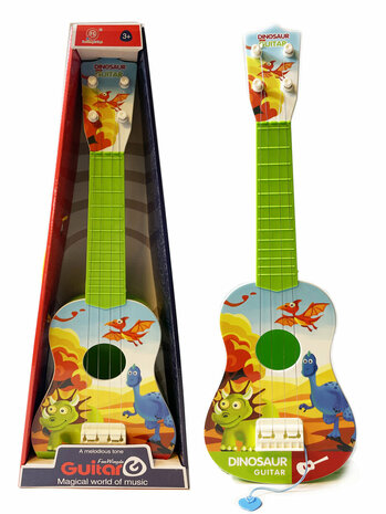 Dinosaurus gitaar - met 4 snaren - Speelgoed Guitar G - 54CM 