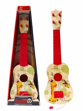 kinder Gitaar - met 4 snaren - Speelgoed Guitar G - 54CM Giraffe