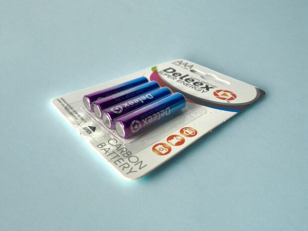 Deleex AAA batterijen R03P 1.5V - 4- stuks in pak