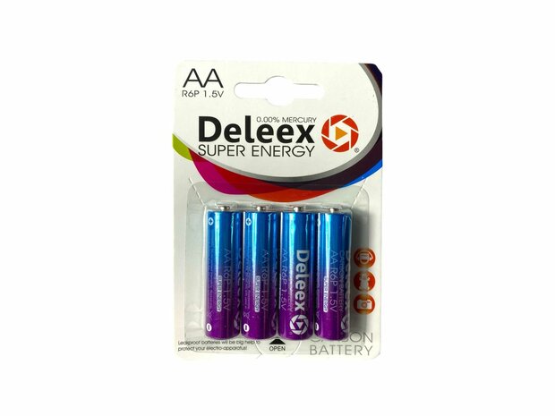 Deleex AA batterijen R6P 1.5V - 24- stuks in pak