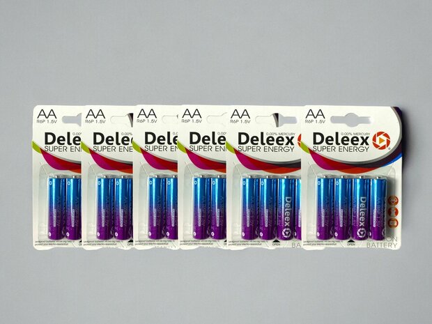 Deleex AA batterijen R6P 1.5V - 24- stuks in pak