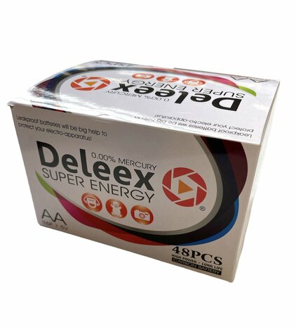 Deleex AA batterijen R6P 1.5V - 48- stuks in pak