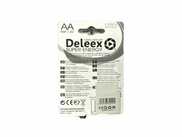 Deleex AA batterijen R6P 1.5V - 48- stuks in pak