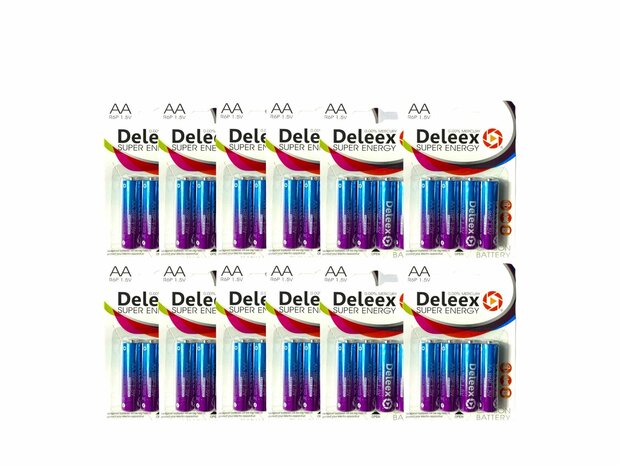 Deleex AA batterijen R6P 1.5V - 48- stuks in pak