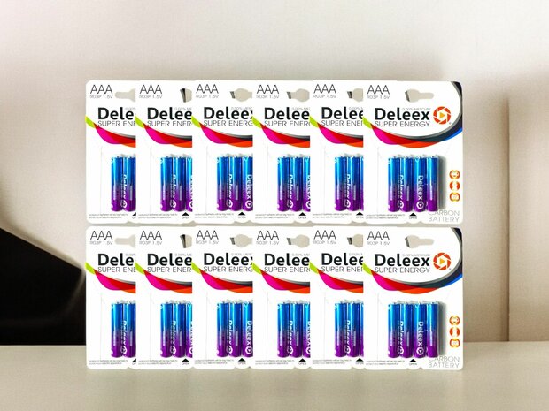 Deleex AAA batterijen R03P 1.5V - 48- stuks in pak