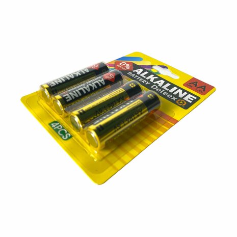 Batterijen Deleex Alkaline AA - LR6 1.5V - 4- stuks in pak