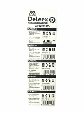  CR2016 3V -  DL2016 super Lithium - Deleex