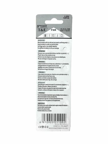 AG 6 / 371A Knopfzellenbatterien Alkaline AG6, LR69, LR921, V371, 171