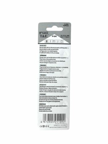 AG 9 / 936A Knopfzellenbatterien Alkaline AG9, LR45, LR936, V394, 936
