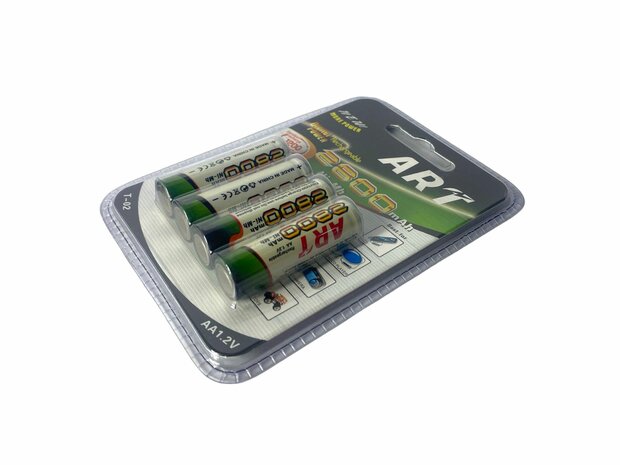 Oplaadbare Batterijen AA 1.2V -2800mah - ART