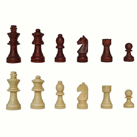 &Eacute;checs et dames 2en1 - 38X38CM - &eacute;chiquier en bois de h&ecirc;tre pliable - 2 Reines suppl&eacute;mentaires