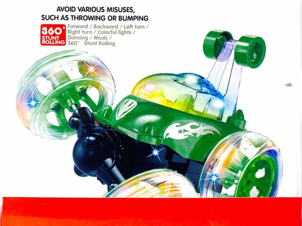 Rc Stunt car - Acrobatic remote control car with 360&ordm; rotating wheels G