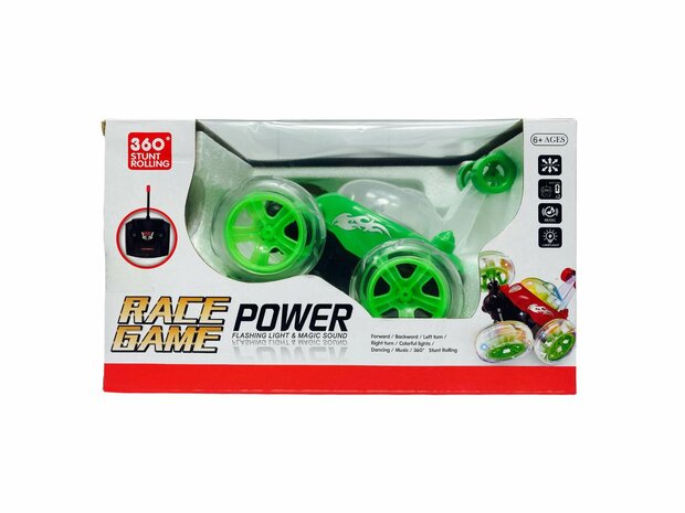 Rc Stunt car - Acrobatic remote control car with 360&ordm; rotating wheels G