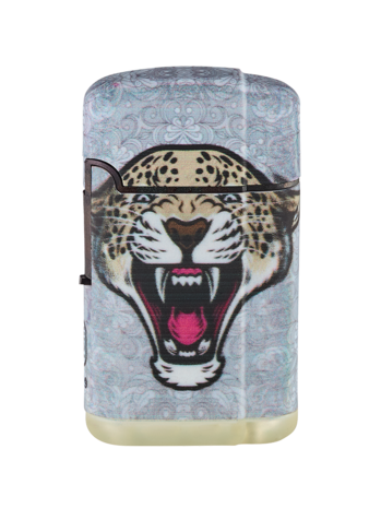 Turbo jet flame lighters - 20 pieces - tiger print - wind lighter