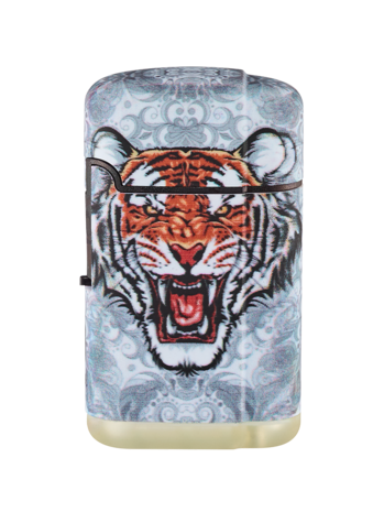 Turbo jet flame lighters - 20 pieces - tiger print - wind lighter