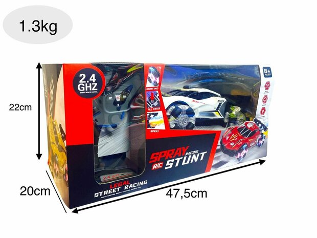 Burnout radio controlled car with smoke