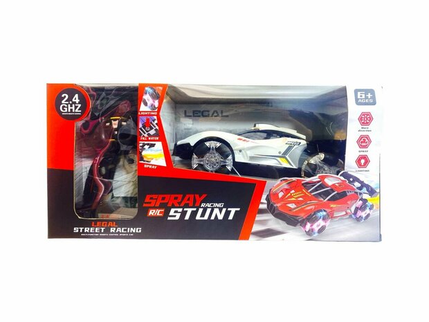 Burnout radio controlled car with smoke