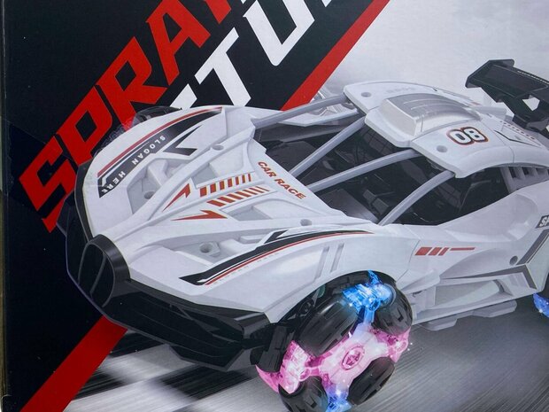 Burnout radio controlled car with smoke
