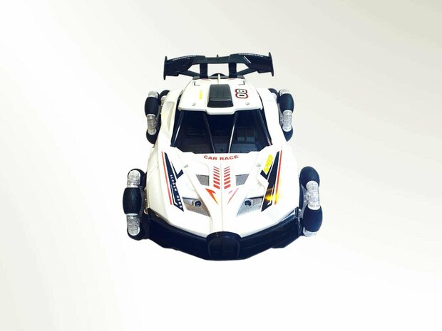 Burnout radio controlled car with smoke