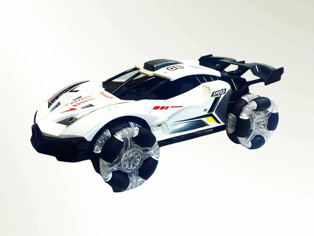 Burnout radio controlled car with smoke