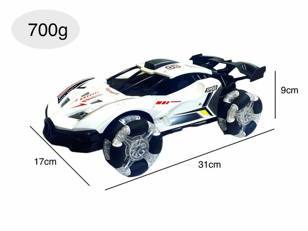 Burnout radio controlled car with smoke