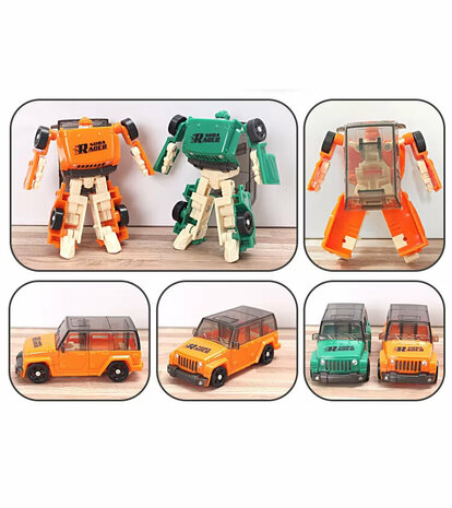 Fighter Warrior Bots - Suba Racer &ndash; 2-in-1 Transformeerbare Robot &amp; auto oranje