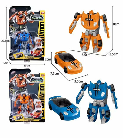 Verwandelbarer Roboter &amp; Sportwagen (2er-Pack) Fighter &ndash; Warrior &ndash; Bots &ndash; Suba Racer &ndash; 2-in-1