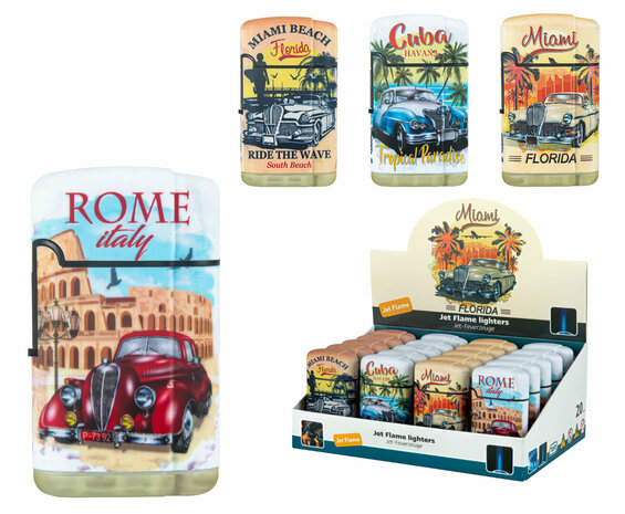 Turbo aanstekers - 20 stuks - Beach cuba-miami-roma-florida - wind aansteker