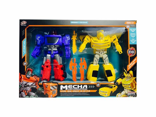 Transform Mecha Robots - 2in1 robot en auto - set van 2 stuks G