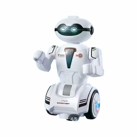 Robot Dynamisch - led lichtjes - interactief - geluid - 21cm