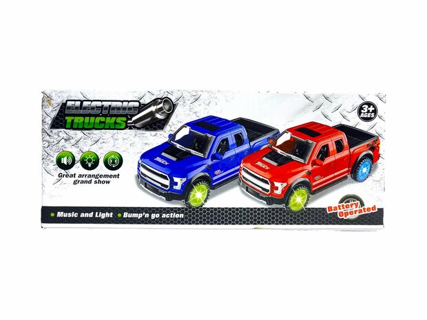 Pickup auto speelgoed - Super Max - acrobatisch beweging met licht en geluid (23.5 cm)
