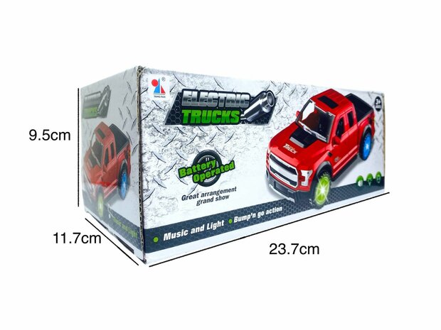 Pickup auto speelgoed - Super Max - acrobatisch beweging met licht en geluid (23.5 cm) R
