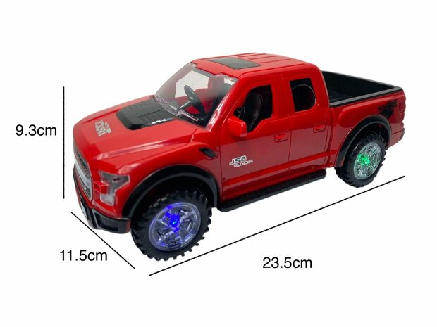Pickup auto speelgoed - Super Max - acrobatisch beweging met licht en geluid (23.5 cm) R