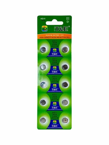 Batteries AG 11 / LR721 Alkaline - 5 x 10 strips - 50 pcs button cell + 4 pcs AA Deleex
