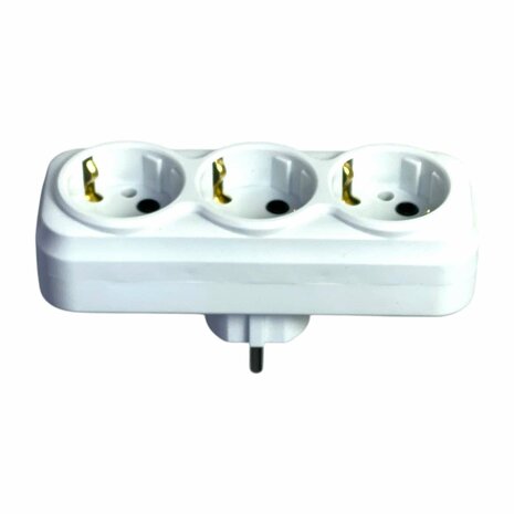 Stopcontact 3&nbsp;voudig wit - Verloopstekker Splitter 