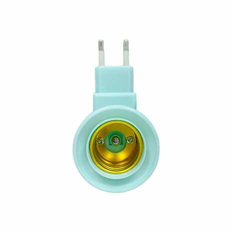 Stekker EU met E27 fitting + aan/uit schakelaar E27 - mix -