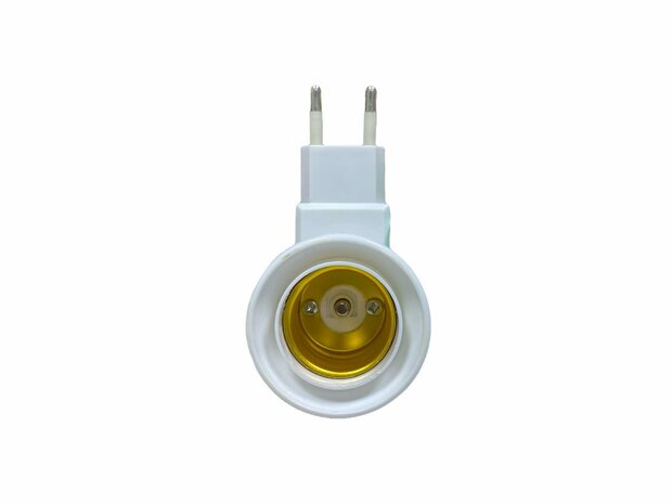 Stekker EU met E27 fitting + aan/uit schakelaar E27 - mix -
