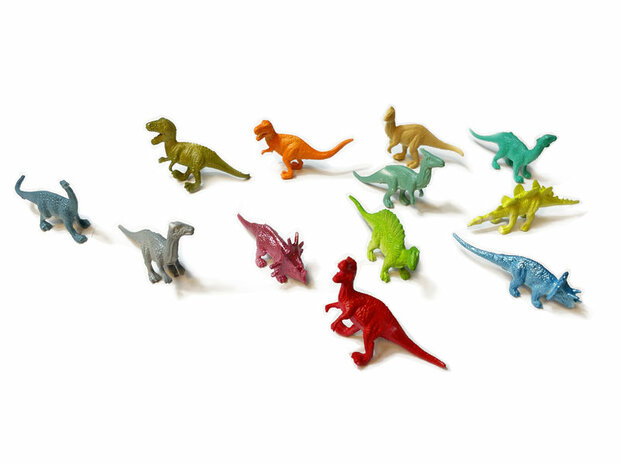 Dinosaurus vrachtwagen transporter truck  - 12 in 1 Dino set koffer - Oplegger - 38.5cm