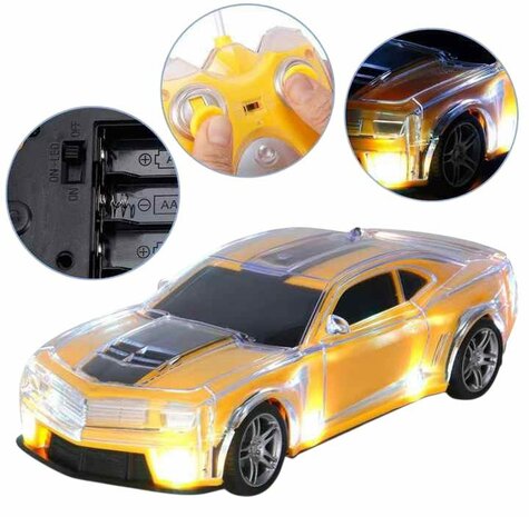 RC AUTO - Radio Grafisch Bestuurbare Auto LED LIGHT - 1:18