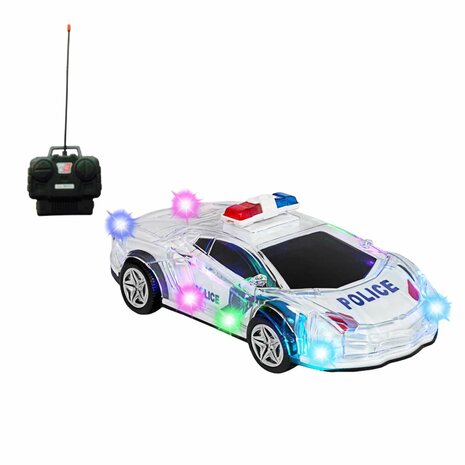 RC Auto - Politie Radiografisch bestuurbare auto - LED LIGHT - 1:18