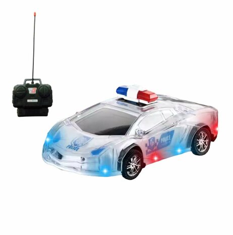 RC Auto - Politie Radiografisch bestuurbare auto - LED LIGHT - 1:18