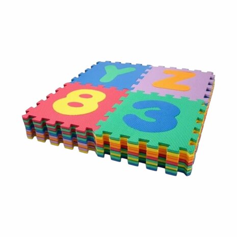 Speelmat voor kinderen - Puzzelmat kinderen -foam cijfers - 10 tegels - 30x30x1cm