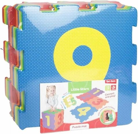 Speelmat voor kinderen - Puzzelmat kinderen -foam cijfers - 9 tegels - 30x30x1cm