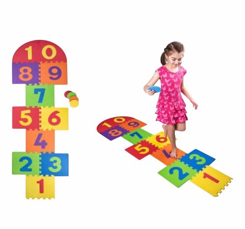 Speelmat voor kinderen - Puzzelmat kinderen -foam Letter - 10 tegels - 30x30x1cm