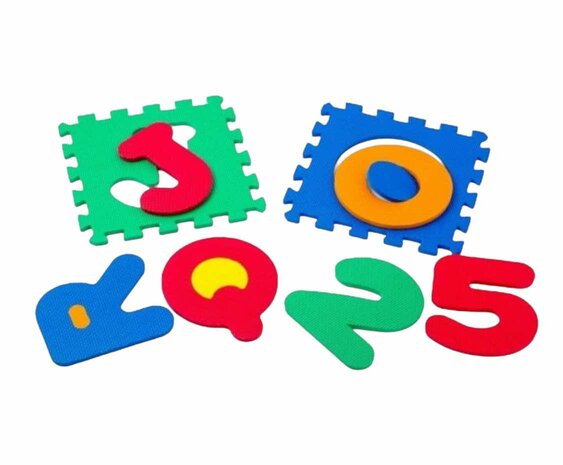 Speelmat voor kinderen - Puzzelmat kinderen -foam Letter - 10 tegels - 30x30x1cm